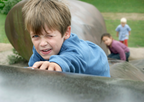 My son Climbing with some friends