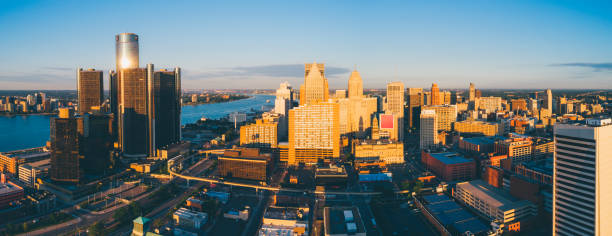 istock Detroit Skyline Aerial 926904452