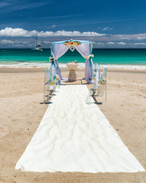 istock Wedding ceremony romantic place on the beach, Seychelles 926906642