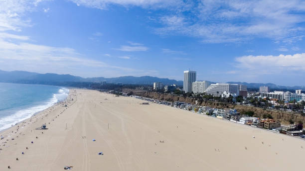 istock Santa Monica Beach aerial view, USA 926906810