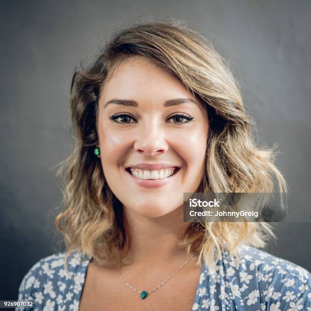 Portrait Of Attractive Young Woman Smiling Stock Photo - Download Image Now - Women, Australia, One Woman Only