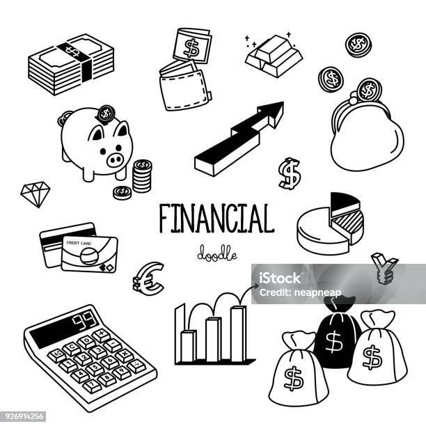 Financial Problem Drawing Simple Financial Doodle Hand Drawing Styles For Financial Stock Illustration ...