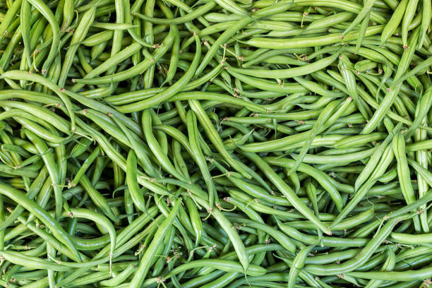Fresh fruits and vegetables From above.green beans