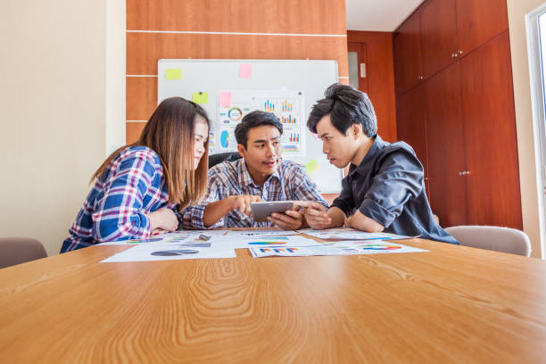 istock Architect Engineer Meeting People Brainstorming Concept, Business People Designers Architects Working Office Concept 926918164
