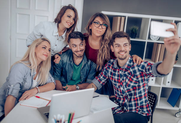 istock Smilled selfie in office 926918726