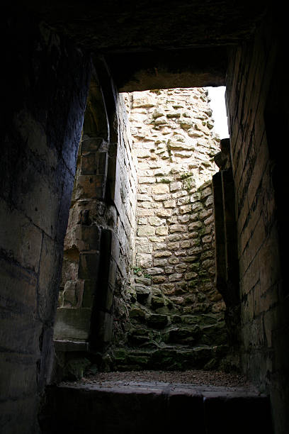 istock Ancient staircase and doorway at Lincoln Castle 92692517
