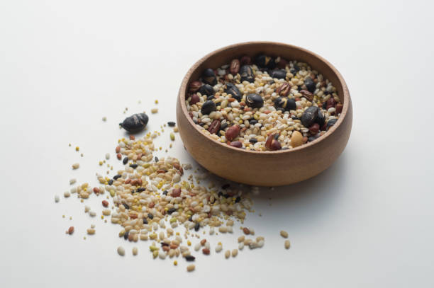 istock Ten grain rice in wood bowl 926927562
