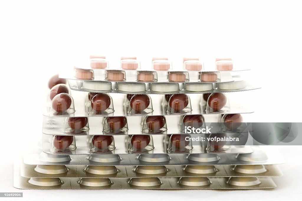 Pila di medicina di vesciche - Foto stock royalty-free di Accudire