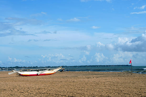istock tropical beach with palm tree and boats 92693286