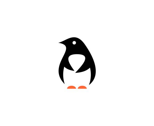 ilustraciones, imágenes clip art, dibujos animados e iconos de stock de pingüino icono - pingüino