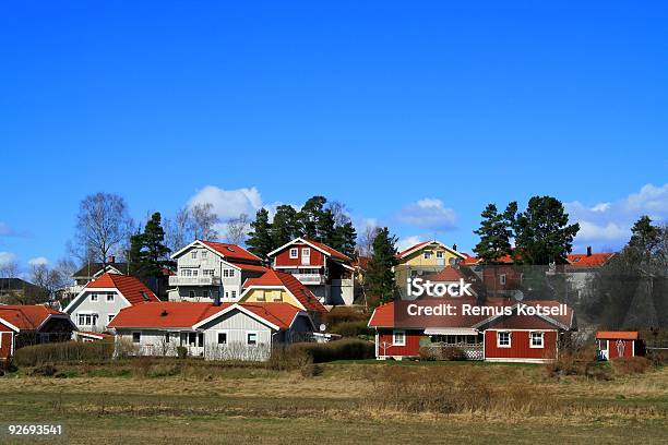 Swedish Houses Stock Photo - Download Image Now - Community, Suburb, Sweden