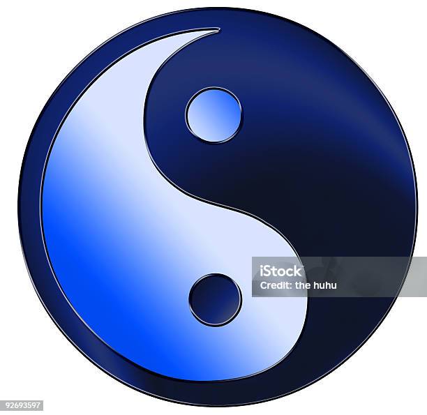 Yin Yang 02 Stockfoto und mehr Bilder von Blau - Blau, Schwarz - Farbe, Yin und Yang-Symbol