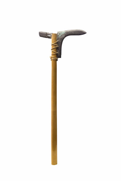 ancient bronze weapon of dagger-axe isolated ancient bronze weapon of dagger-axe isolated on white with clipping path ancient chinese weapons stock pictures, royalty-free photos & images