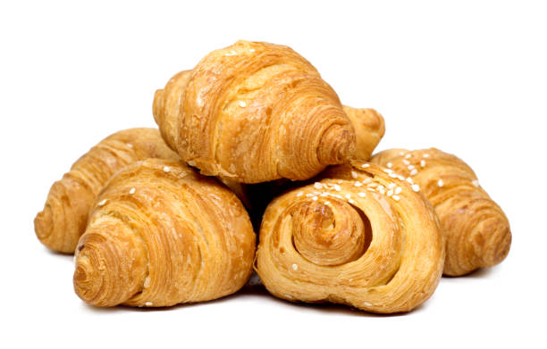 istock Fresh croissants on white background 926943174