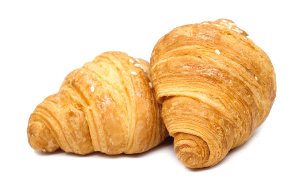 istock Fresh croissants on white background 926943290