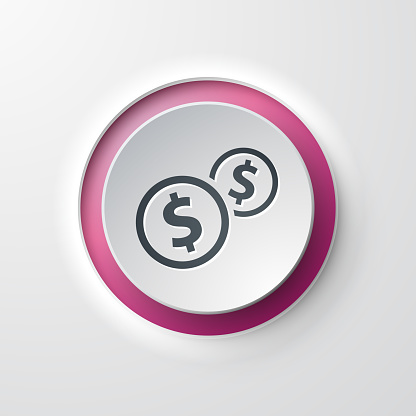 web icon push button money finance dollar