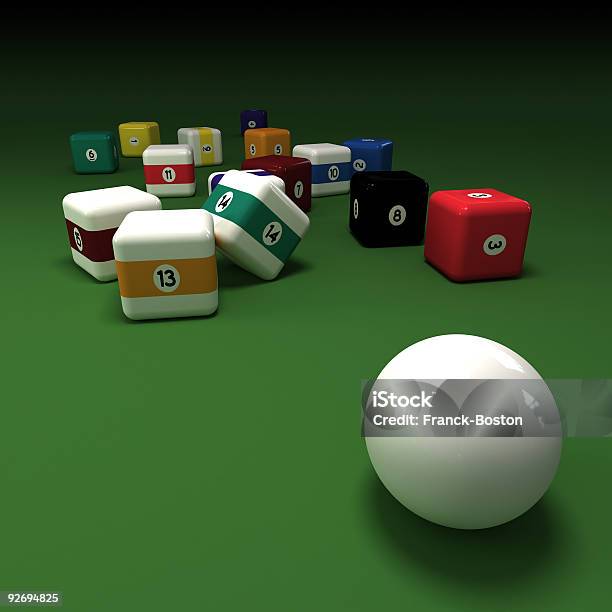 큐빅 Billiard 공 0명에 대한 스톡 사진 및 기타 이미지 - 0명, 경쟁, 공-스포츠 장비