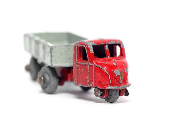 istock Old toy car mechanical horse and trailer 92695139
