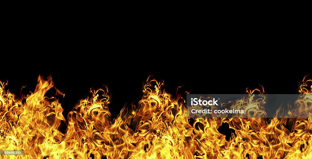 Бесшовные пожар на черном фоне - Стоковые фото Ад роялти-фри