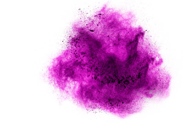 istock abstract  purple powder splatted on white background,Freeze motion of color powder exploding. 926961596