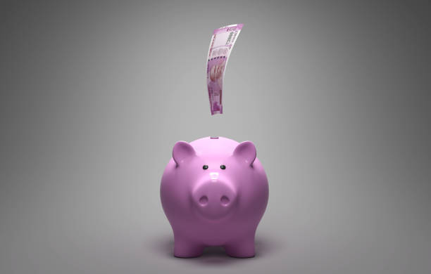 istock New Indian Currency with Piggy Bank 926962172