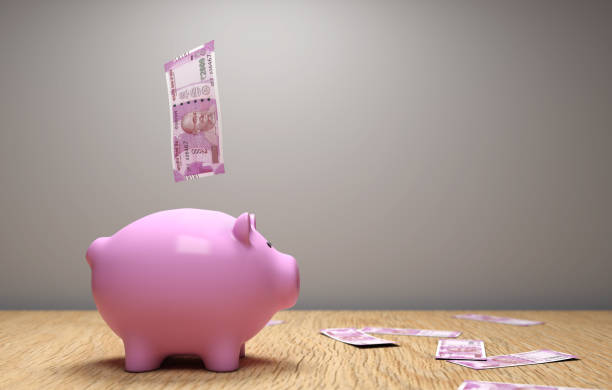 istock New Indian Currency with Piggy Bank 926962178