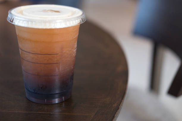 istock Iced black coffee (americano) on wooden table 926962576
