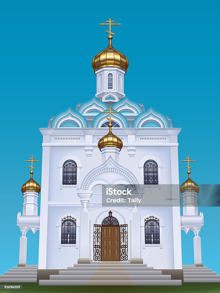 Iglesia ortodoxa rusa - Ilustración de stock de Arquitectura libre de derechos