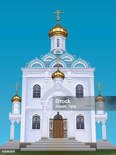 Ilustración de Iglesia Ortodoxa Rusa y más Vectores Libres de Derechos de Arquitectura - Arquitectura, Arquitectura exterior, Blanco - Color