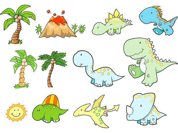 Dinosaur Vector Design Elements vector art illustration