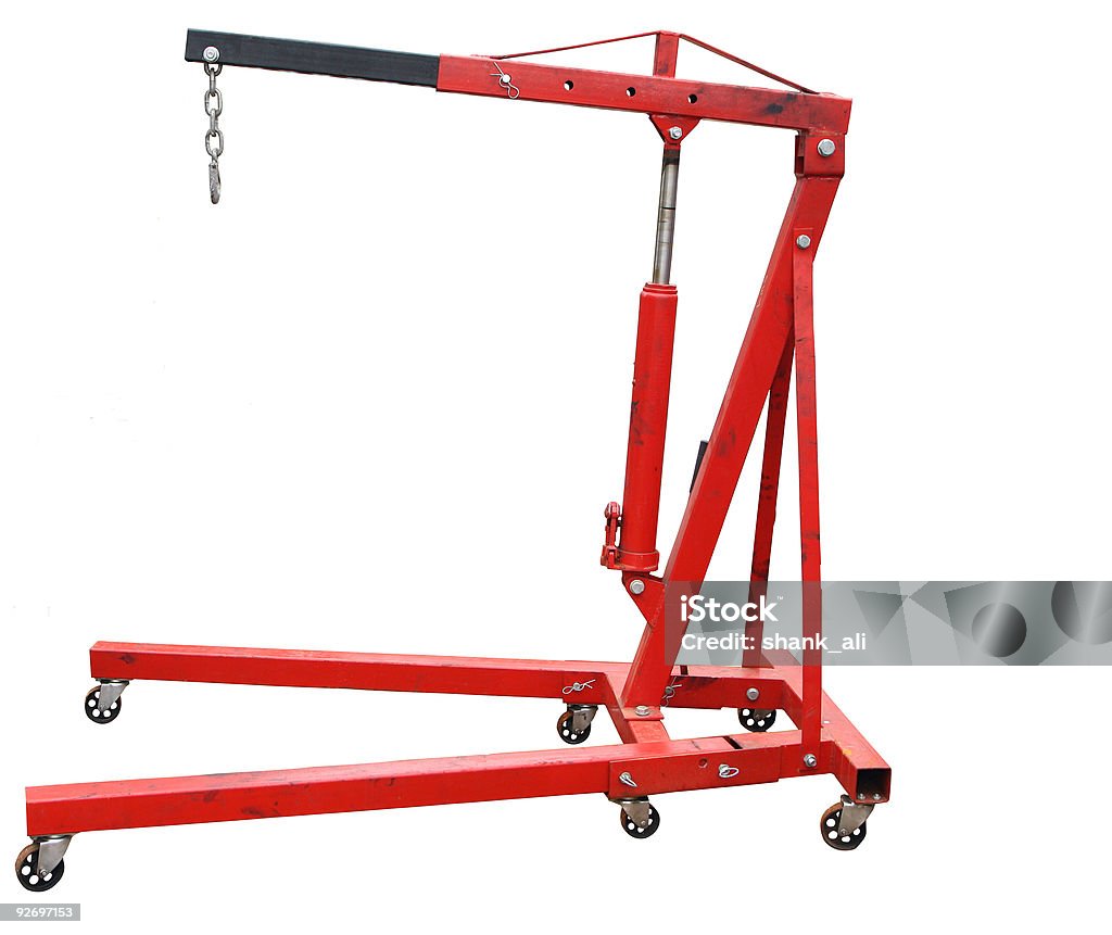 portable lifting hoist  Crane - Machinery Stock Photo