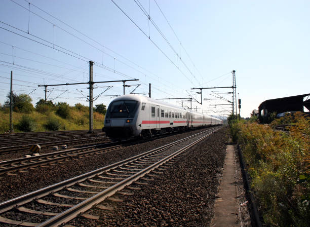 istock Locomotive and moving train - Deutsche Bundesbahn 92697236