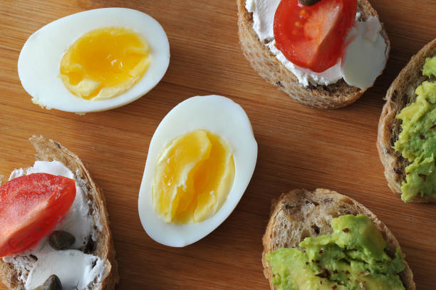 istock canape sandwiches on a wooden Board 926974612
