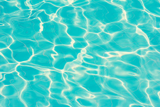 istock Water in the pool. Bright blue water texture. 926975536