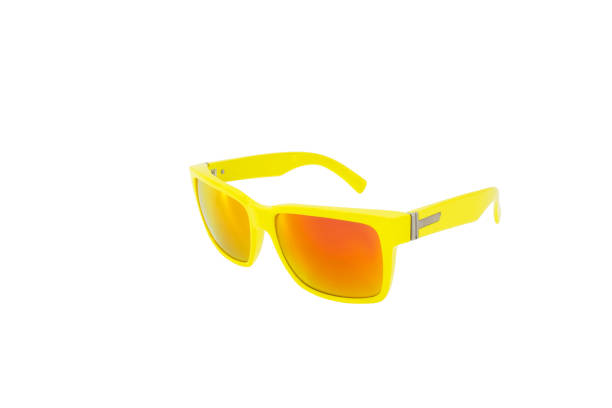 istock Yellow mirrored sunglasses isolated over the white background 926979612