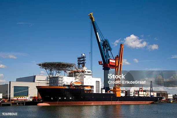 Support Vessel Stock Photo - Download Image Now - Color Image, Freight Transportation, Harbor