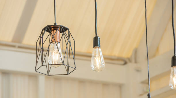 istock Close up of the lamp hanging from a ceiling. 926986492