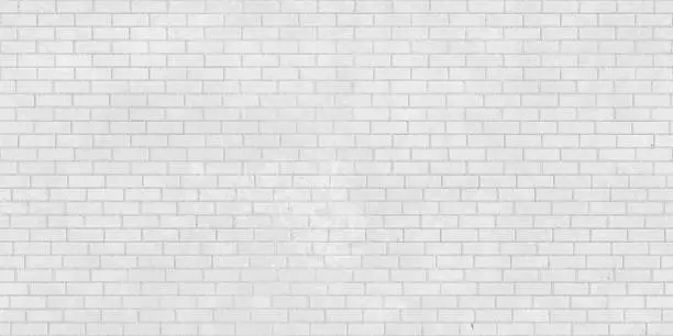 Photo of White brick wall seamless texture