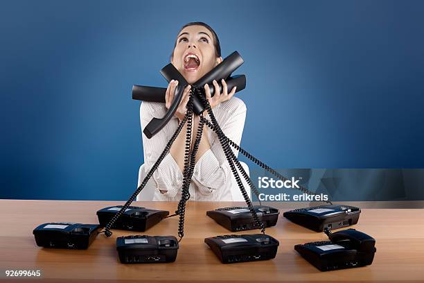 Stressful Work Stock Photo - Download Image Now - Answering, Telephone, Busy