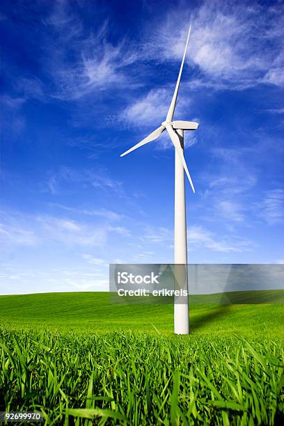 Wind Turbines Stock Photo - Download Image Now - Agricultural Field, Blue, Change