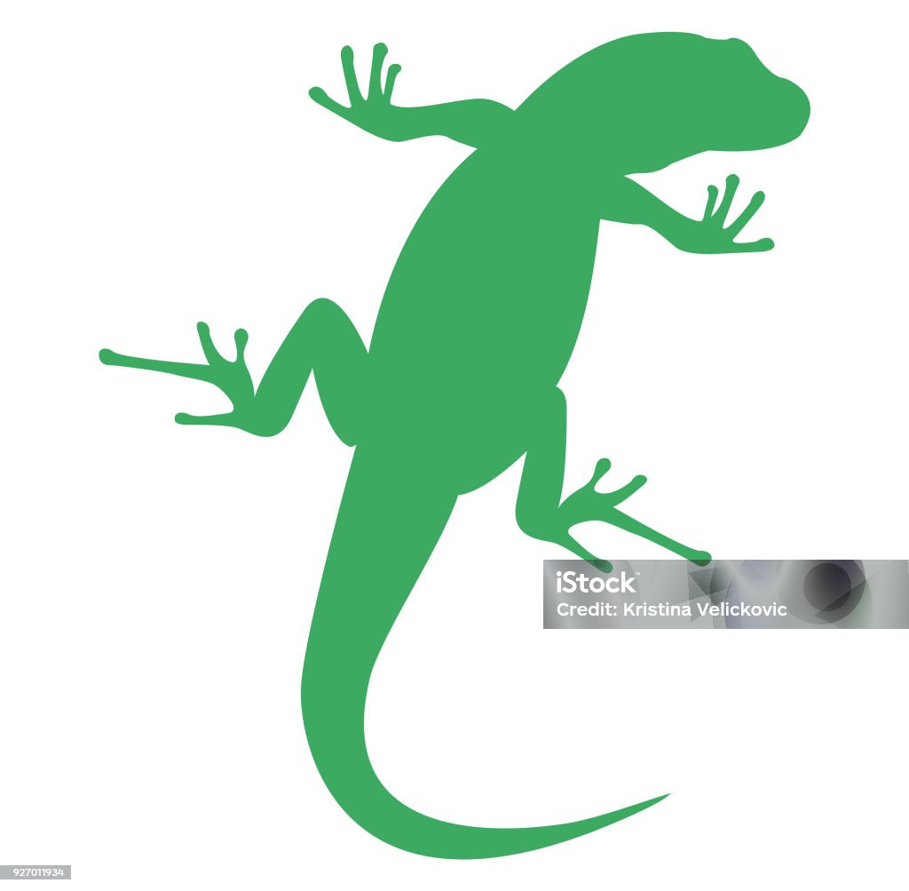 Gecko silhouette vector file of gecko silhouette Animal stock vector