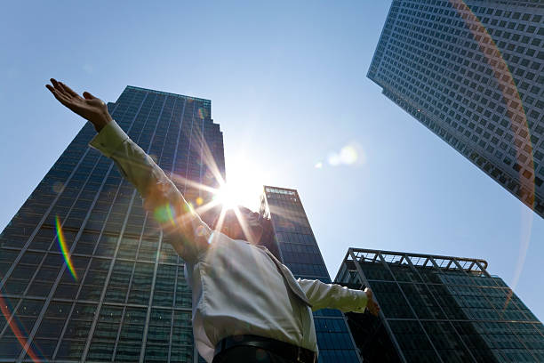 istock Male Executive In The City With Sunrise 92701248
