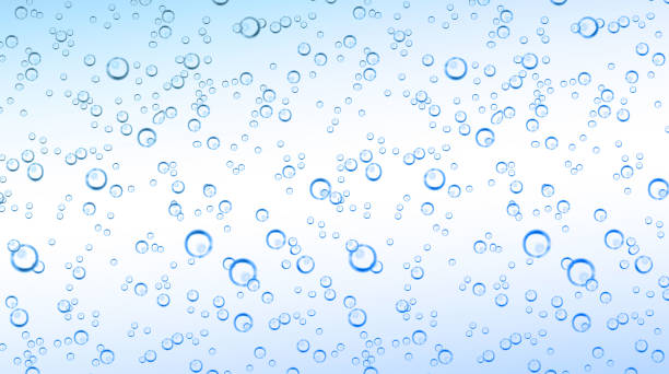 illustrazioni stock, clip art, cartoni animati e icone di tendenza di bolle d'acqua minerale gassate realistiche vettoriali - water drop backgrounds macro