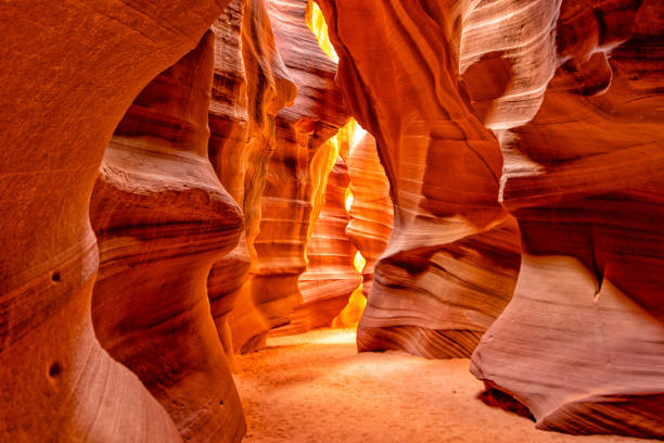 Antelope Canyon lights arizona usa Antelope Canyon lights and rocks arizona usa antelope canyon stock pictures, royalty-free photos & images