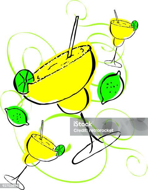Gold Margaritami - Stockowe grafiki wektorowe i więcej obrazów Alkohol - napój - Alkohol - napój, Bez ludzi, Grafika wektorowa