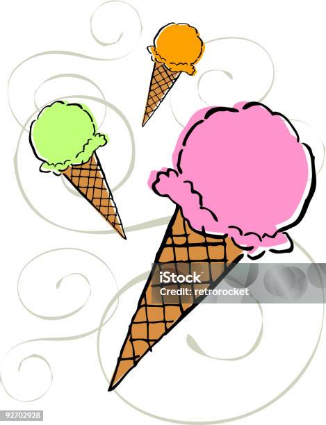 Eisspaß Aromen Stock Vektor Art und mehr Bilder von Dessert - Dessert, Eingefroren, Eiscremewaffel