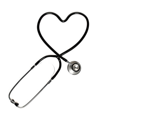 istock Stethoscope in shape of heart isolated on white background. 927031954