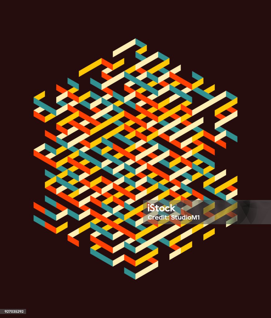 Abstract Vector Illustration. Can Be Used For Design And Presentation. Maze stock vector