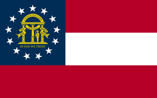 Georgia US state flag US state flag georgia us state photos stock pictures, royalty-free photos & images