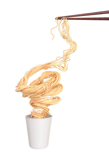 Creative Concept of Instant noodle Chopped
